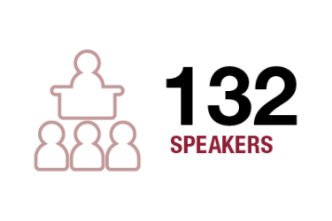 132 global speakers
